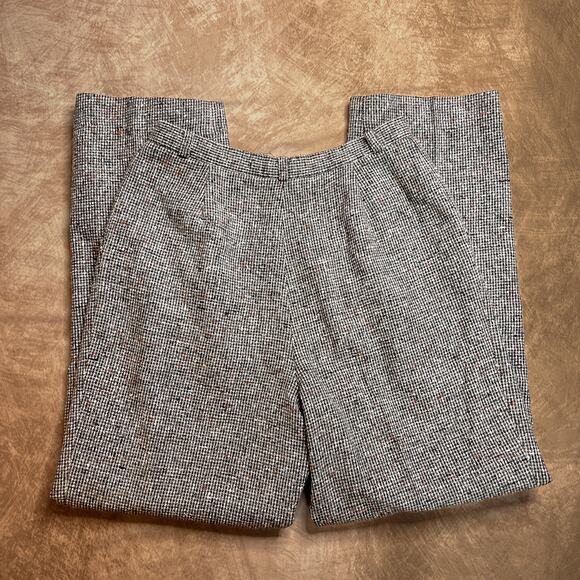 Patricia Roberts Vintage Checkered Pants Trousers High Waisted Wool Blend 90s - Picture 5 of 6